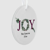 Joy for the holidays ornament frosted (voorkant)