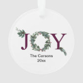 Joy for the holidays ornament frosted (achterkant)