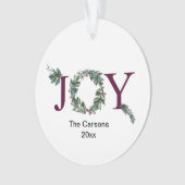 Joy for the holidays ornament frosted (voorkant)