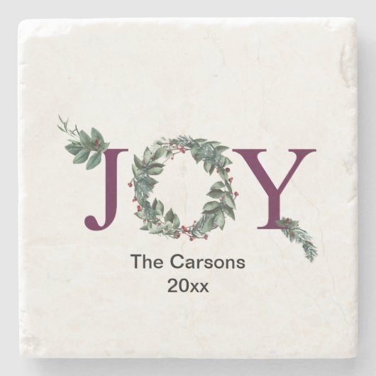 Joy for the holidays ornament  stenen onderzetter (Voorkant)