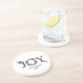 Joy for the holidays  zandsteen onderzetter (Zijkant)