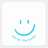 Joy for the World Smiley Face Sticker (Voorkant)