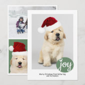 Joy Foto aangepast kerstcadeautje afdrukken Feestdagenkaart (Voorkant / Achterkant)