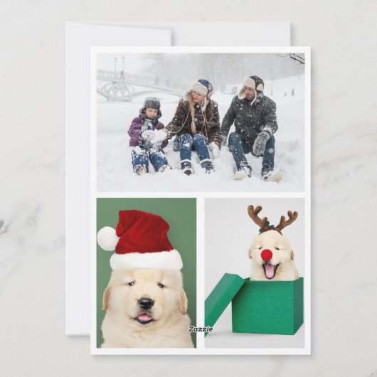 Joy Foto aangepast kerstcadeautje afdrukken Feestdagenkaart (Achterkant)