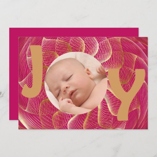 Joy Foto Feestdagenkaart (Voorkant / Achterkant)