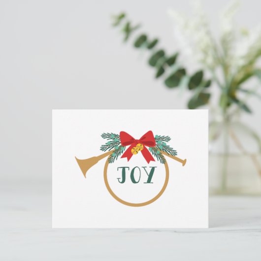 Joy French Horn Briefkaart (Staand voorkant)