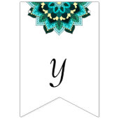 Joy & Geluk! Mandala in aqua Vlaggetjes (Derde vlag)