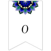 Joy & Geluk! Mandala in donkerblauw Vlaggetjes (Tweede vlag)