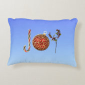 Joy gepersonaliseerde snoeprietversiering heilig accent kussen (Achterkant)