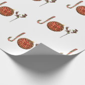 Joy gepersonaliseerde snoeprietversiering heilig cadeaupapier (Hoek)