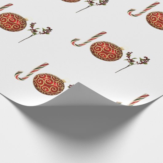 Joy gepersonaliseerde snoeprietversiering heilig cadeaupapier (Hoek)