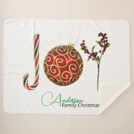 Joy gepersonaliseerde snoeprietversiering heilig sherpa deken