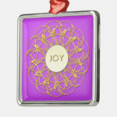 JOY Geschreven in Lace Geometric Gold Design Metalen Ornament (Links)