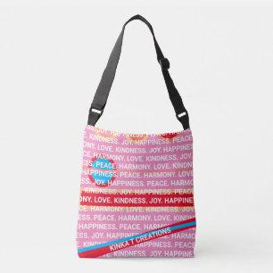 JOY. GEWELDIG. VREDE. HARMONIE. HOUD. KINDEREN. CROSSBODY TAS