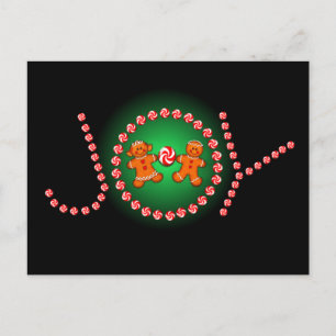 JOY, GINGERBREAD KINDEREN & SNOEP van SHARON SHARP Briefkaart