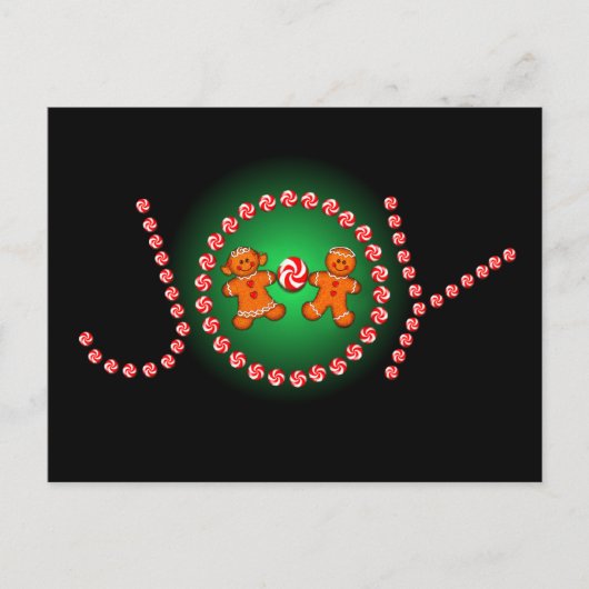 JOY, GINGERBREAD KINDEREN & SNOEP van SHARON SHARP Briefkaart (Voorkant)