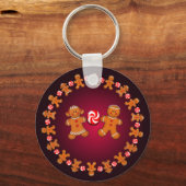 JOY, GINGERBREAD KINDEREN & SNOEP van SHARON SHARP Sleutelhanger (Voorkant)