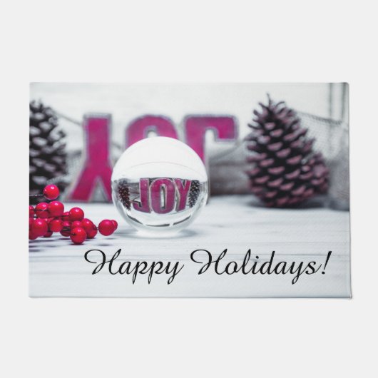 Joy Glass Ball Holiday Collectie Deurmat (Voorkant)