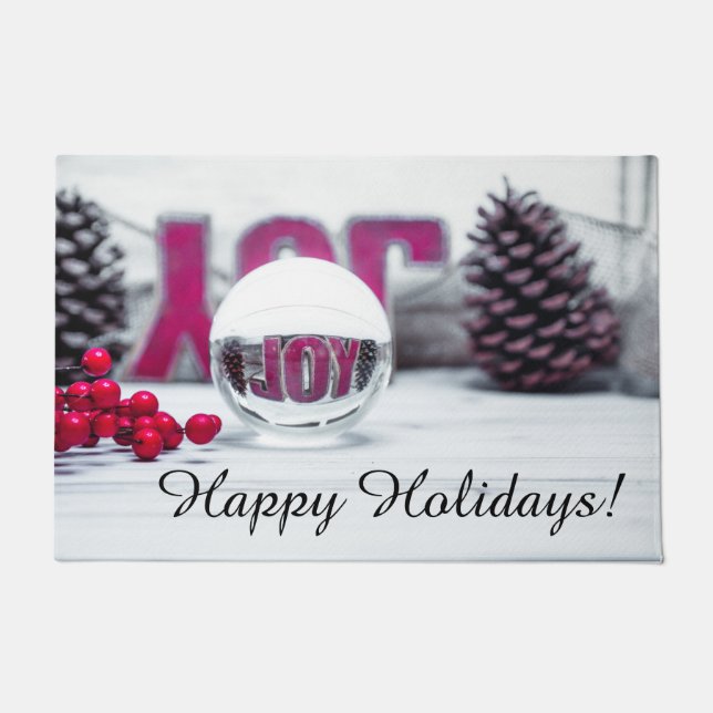 Joy Glass Ball Holiday Collectie Deurmat (Voorkant)