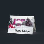 Joy Glass Ball Holiday Collectie Kaart<br><div class="desc">Viel de feestdagen op met dit collectie met het woord Joy zoals dat door een glazen bal wordt gezien.</div>