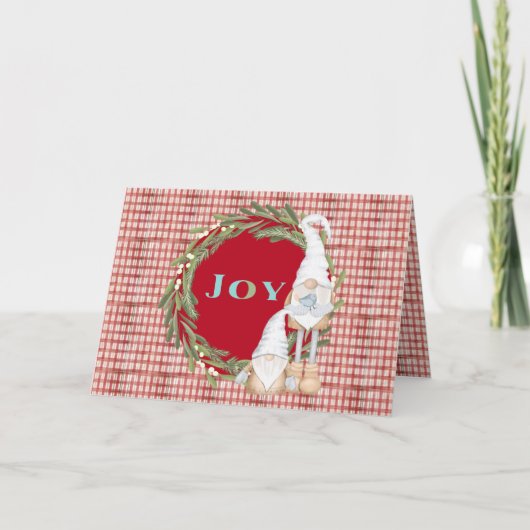 Joy Gnomes Holiday Kerstmis Kaart (Voorkant)