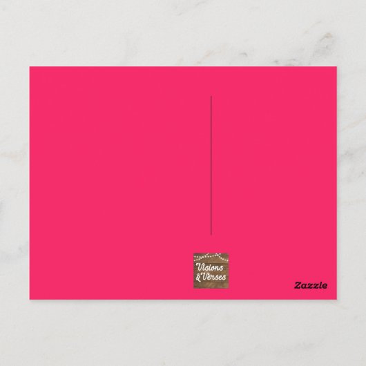 Joy God is met ons kerstBriefkaart Briefkaart (Achterkant)