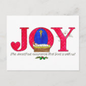 Joy God is met ons kerstBriefkaart Briefkaart (Voorkant)