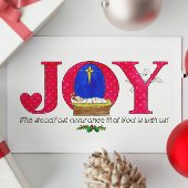 Joy God is met ons kerstBriefkaart Briefkaart