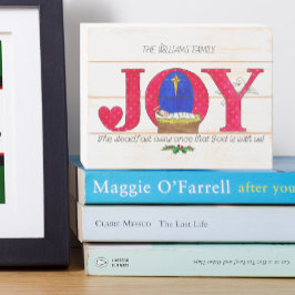 Joy God is met ons kerstfeest Houten Kist Print