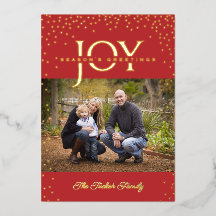 JOY Gold Confetti Red Season groetings 2-Foto