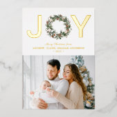 Joy Gold Foil Holiday-kaart Folie Feestdagenkaart (Voorkant)