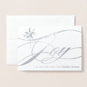 Joy Gold Foil Star Christmas Kaart (Voorkant met envelop)