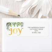 Joy Gold Groen Links Retouradres Etiket (Insitu)