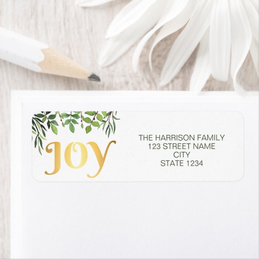 Joy Gold Groen Links Retouradres Etiket (Insitu)