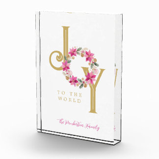 Joy Gold Roze Kerst Poinsettia Krans MH26 Fotoblokken