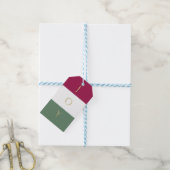 JOY Gold Sparkle Color block Holiday Custom Party Cadeaulabel (Met Touw)