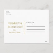 JOY Gold Sparkle Color block Vakantie Foto Feestdagenkaart (Achterkant)