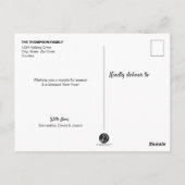 Joy Gold Wreath Baby FotoKerstmis Briefkaart (Achterkant)