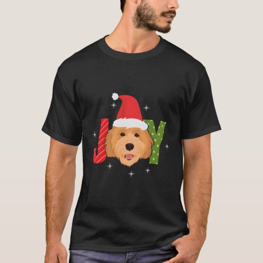 Joy Goldendoodle Labradoodle Kerstmis T-shirt (Voorkant)