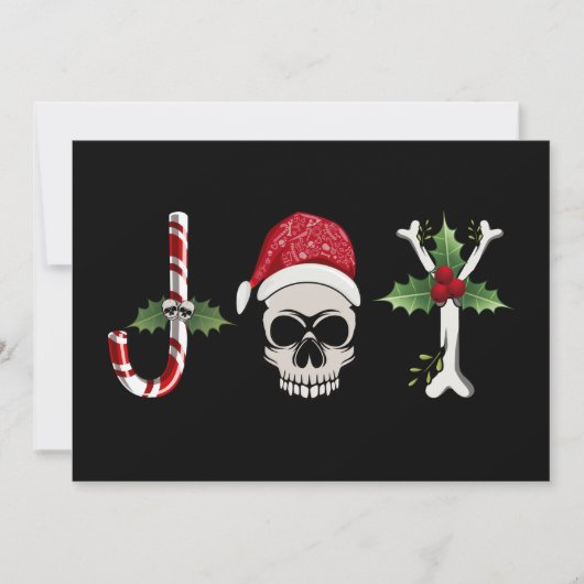 Joy Gothic Kerstfeestay Kaart (Voorkant)