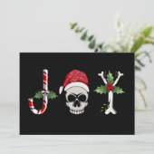 Joy Gothic Kerstfeestay Kaart (Staand voorkant)