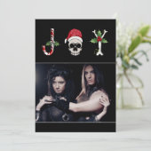 Joy Gothic kerstfoto-feestdag Feestdagenkaart (Staand voorkant)