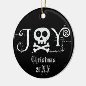 Joy Gothic Kerstmis Keramisch Ornament (Links)