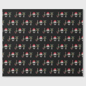 Joy Gothic Skull Holly Kerstfeestdag - Verpakking Cadeaupapier (Vlak)