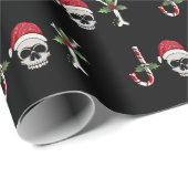 Joy Gothic Skull Holly Kerstfeestdag - Verpakking Cadeaupapier (Rol Hoek)