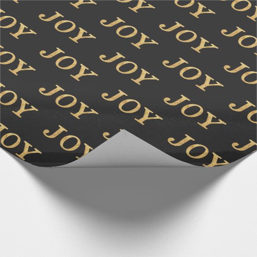 JOY (goud) Cadeaupapier (Hoek)