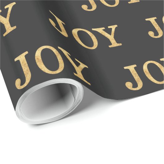 JOY (goud) Cadeaupapier (Rol Hoek)