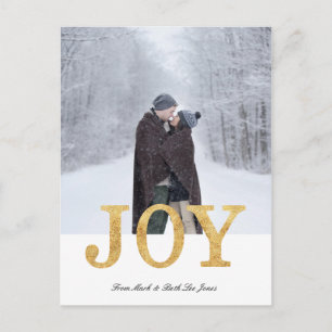 JOY (goud) Feestdagenkaart
