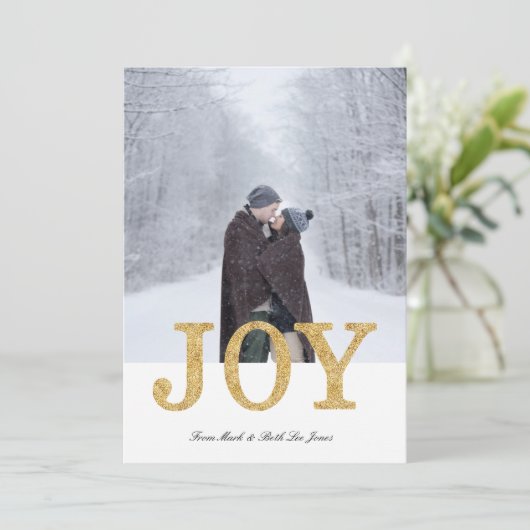 JOY (goudglitter) (Staand voorkant)