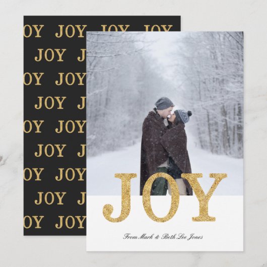 JOY (goudglitter) (Voorkant / Achterkant)